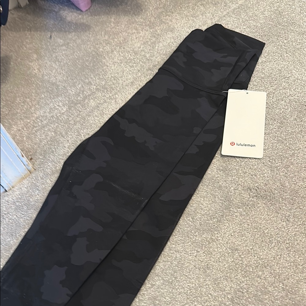 Lululemon Athletica Black Camo Leggings